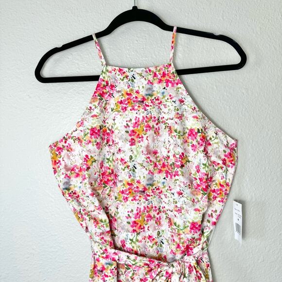 New Alexia Admor Monica Floral Print Belted Halter Maxi Dress Size Medium - Picture 5 of 12